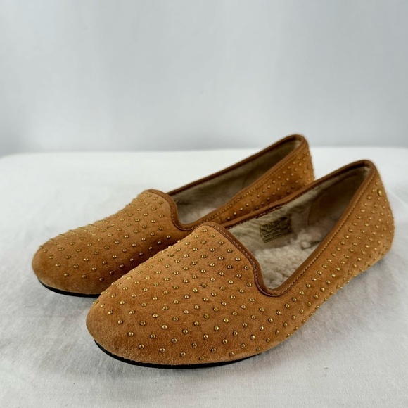 UGG Australia Women's Alloway Studded Flats in Brown Size 5 - Picture 4 of 7